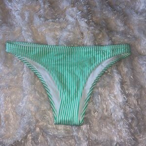 NEW Aerie green pinstripe bikini bottom
